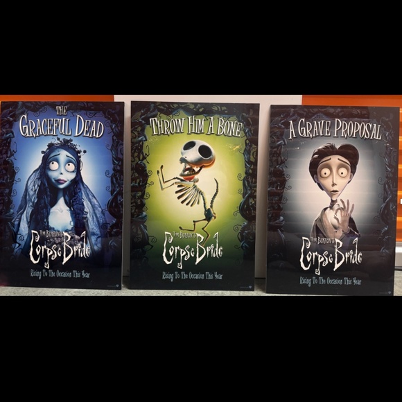 Custom Corpse Bride Triptych Art Prints Mounted on Foam Board (Glossy Finish) - Picture 1 of 8